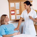 Pregnant woman in hospital