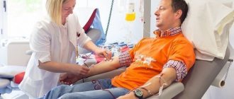 What can a donor eat before donating blood?