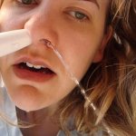 Rinsing the nose with salt water