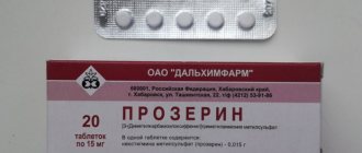 Таблетки Прозерин